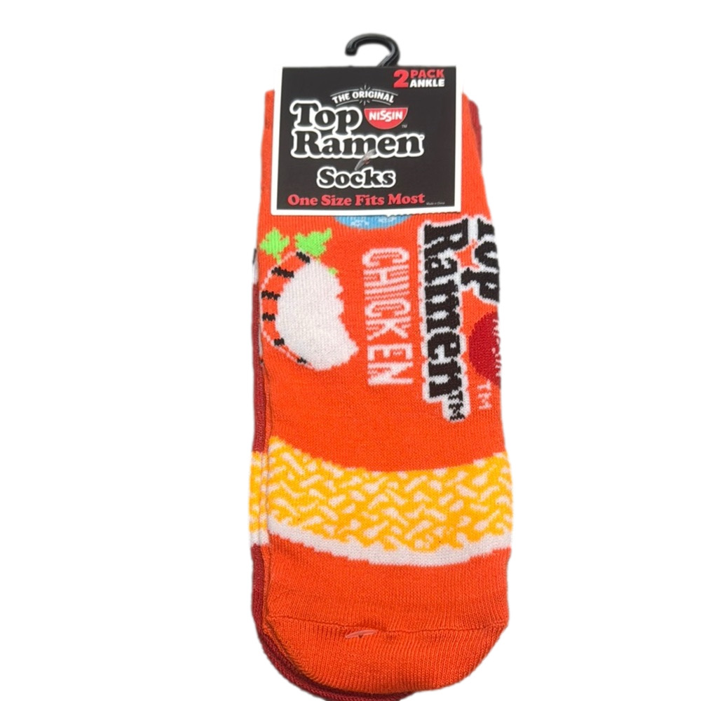 Nissin Top Ramen Ankle Socks Two Pair NWT